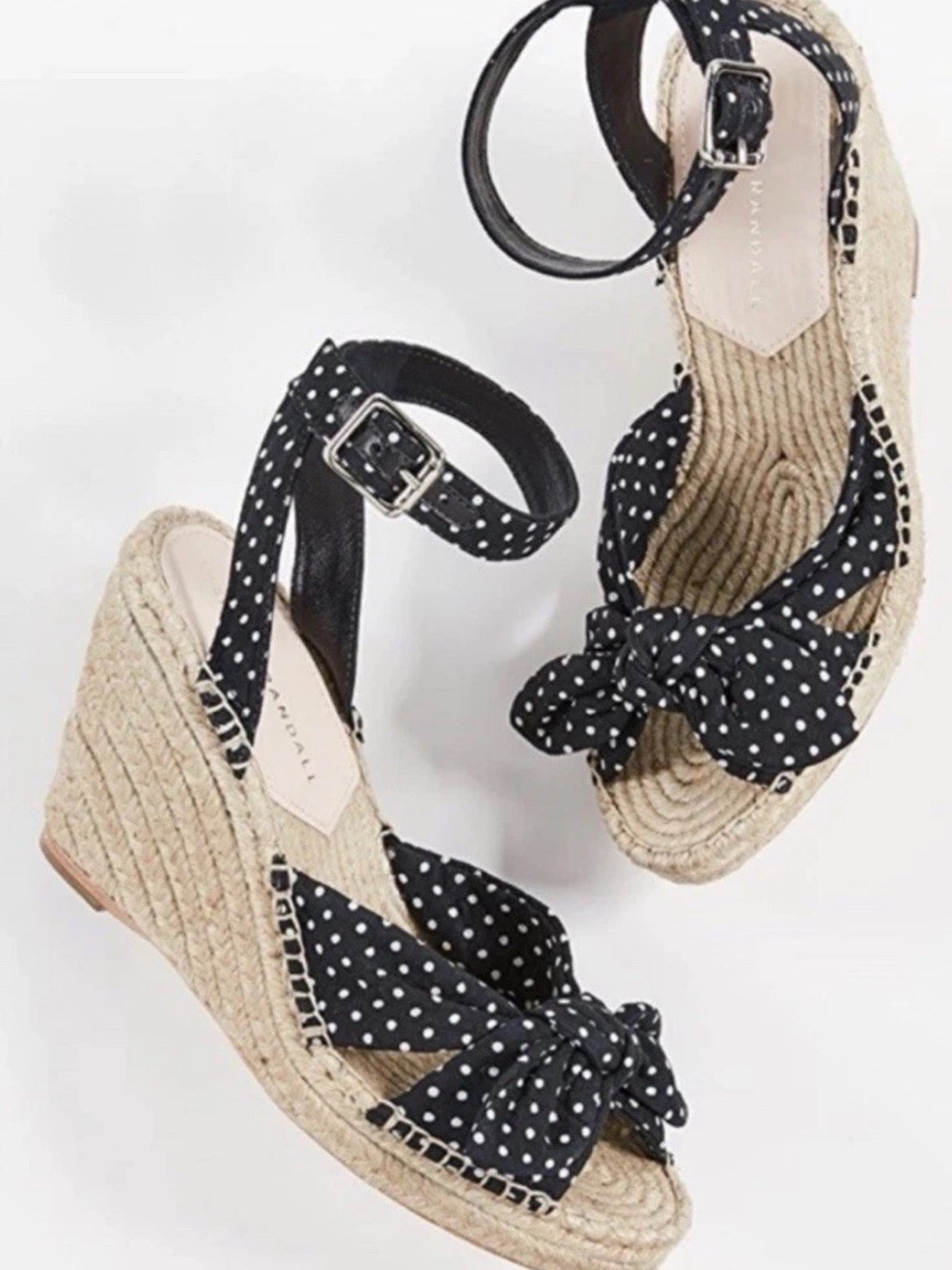 Loeffler Randall Espadrille Wedge Polkadot Sz 10 B Sandals